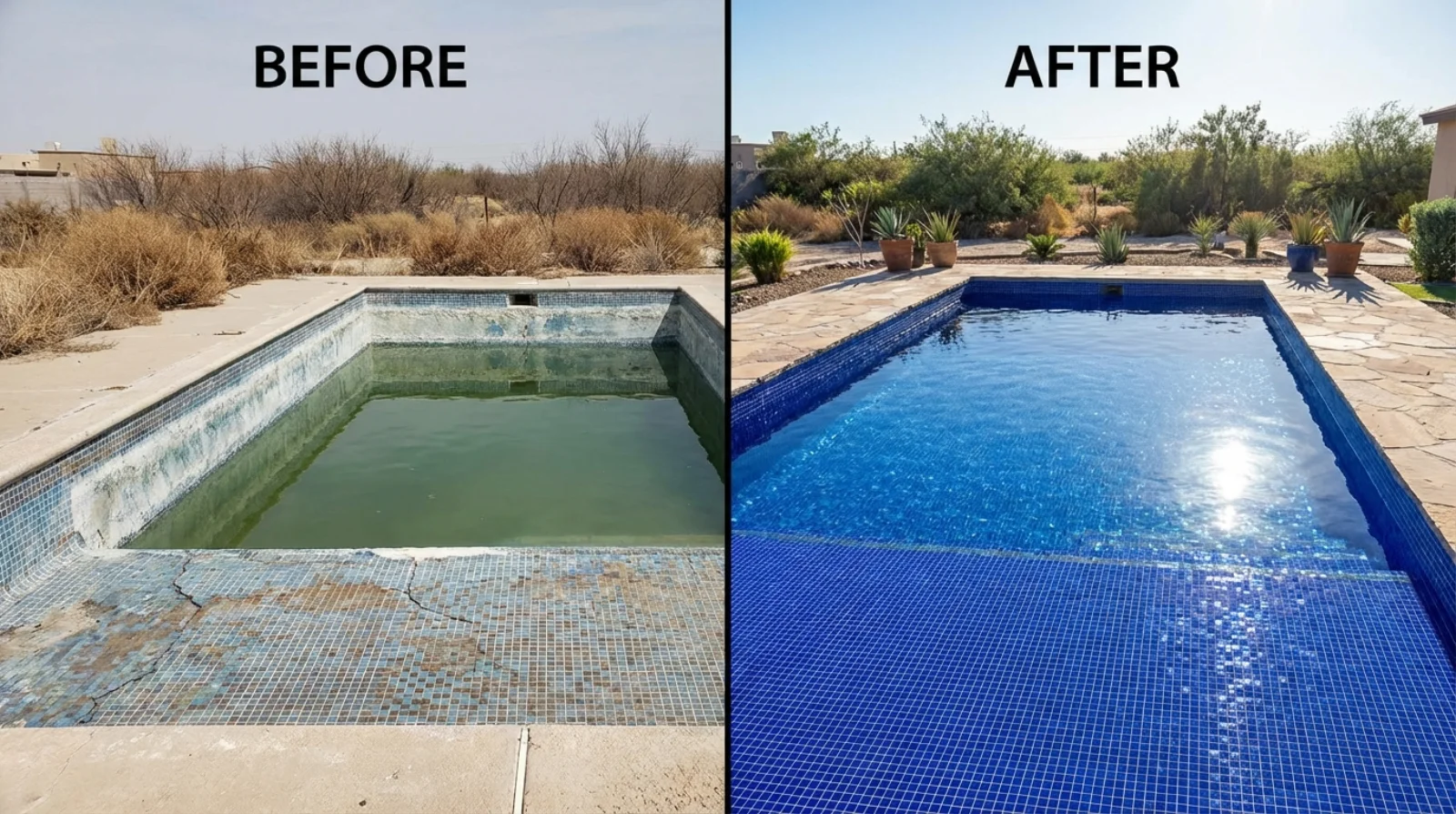 Antes y después: cómo luce una remodelación de alberca cuando se hace bien